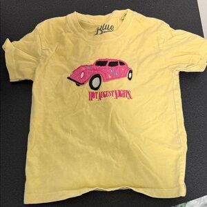 Blue 84 Yellow Tee with Pink Car Graphic
